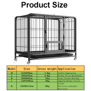<span class=keywords><strong>Cage</strong></span> pour animaux de compagnie robuste, durable et sûre, en fer, petite, moyenne, grande, avec plateau - Product Image 5