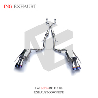 Échappement ING Car Catback RCF en acier inoxydable avec commande de soupape SS304 pour Lexus RCF 2014 et plus, pièces de performance automobile