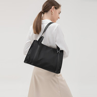 Sac fourre-tout de luxe grande capacité personnalisé avec logo du fabricant pour femmes, sacoche d'ordinateur portable en tissu Oxford imperméable, sac à main portable à fermeture éclair, vente en gros