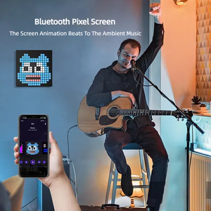 Wholesale DIY Text Gameroom Digital Photo Frame RGB LED Screen Display Night <b>Light</b> Square ABS <b>Plug</b>-In Minimalist Middle - Product Image 3