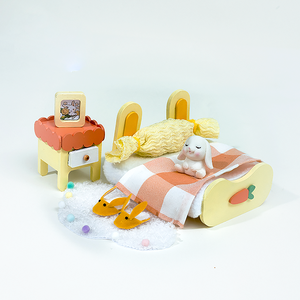 KnowMe hecho a mano 1:12 juego <span class=keywords><strong>de</strong></span> cama <span class=keywords><strong>de</strong></span> bebé en miniatura lindo pequeño conejo DIY casa <span class=keywords><strong>de</strong></span> <span class=keywords><strong>muñecas</strong></span> muebles juguete educativo <span class=keywords><strong>de</strong></span> <span class=keywords><strong>madera</strong></span> - Product Image 3