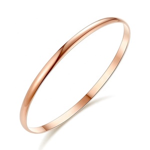 Phụ Nữ Thời Trang Mới Titanium Thép <span class=keywords><strong>Bangle</strong></span> Cổ Điển 14K 18K Vàng Mạ Đồ Trang Sức 304 316 Thép Không Gỉ <span class=keywords><strong>Bangle</strong></span> Đối Với Phụ Nữ - Product Image 4