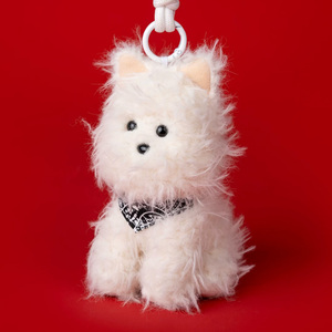Porte-clés en peluche West Highland 13 cm, animal en peluche doux en polyester, breloque <span class=keywords><strong>pour</strong></span> sac à dos ou sac à main, cadeau d'anniversaire - Product Image 4