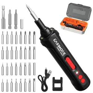 multi-function rechargeable electric precision 4v electric cordless screwdriver set with two LED lights