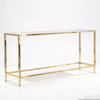 Table haute rectangulaire en acier inoxydable de 4 pieds de long, stand à cocktails pour événements de mariage