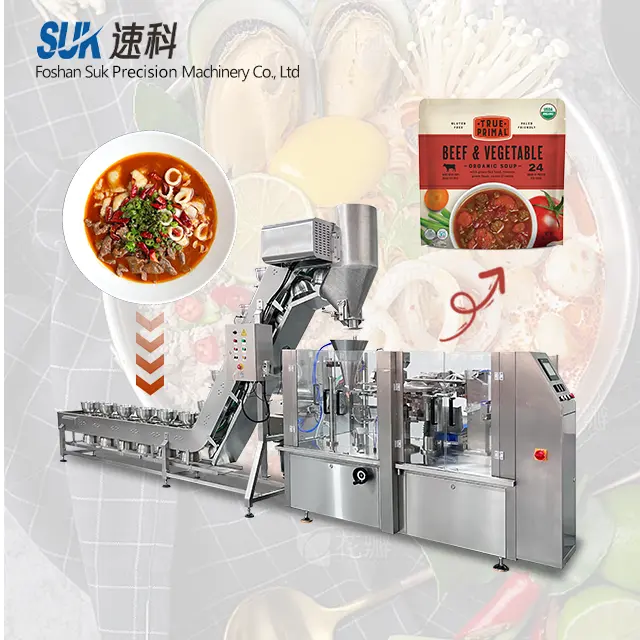 Đa Chức Năng Bolognese Nước Sốt Noodle Soup Máy Đóng Gói Chất Lỏng Sẵn Sàng Để Ăn Deli Bát Máy Đóng Gói Quay