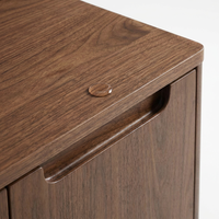 Miroir de salle de bain Turio Roma au design moderne, meubles de salle de bain avec comptoir en travertin, armoire en contreplaqué à grain de bois naturel, panneau en mélamine