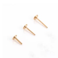 YW ASTM F136 Titane Sans Fil Push Pin Labret Post Enfants Labret Piercing Bijoux avec Zircon Lip Studs