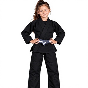 Kimono de Jiu Jitsu Brasileño para Niños, Color NEGRO, Personalizado, Uniforme Juvenil de BJJ, Venta al Por Mayor OEM - Product Image 1