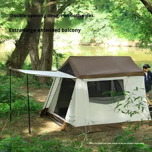 Carpa de Techo Plegable Resistente al Viento de Metal, Muebles de Exterior Multiusos Little River de Otoño, para Acampar al Aire Libre - Product Image 4