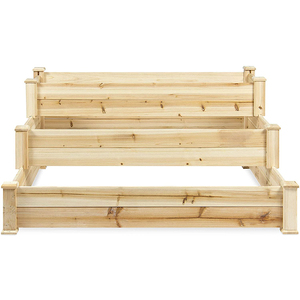 Jardinière surélevée en <span class=keywords><strong>bois</strong></span> pour extérieur, mini-bac à fleurs portable, couverture de serre, style américain, fleurs artificielles faites à la main - Product Image 2