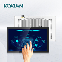 PC industriel tout-en-un avec écran tactile capacitif, refroidissement sans ventilateur, installation sur support VESA, RS232, RJ45, RS485, Win 10
