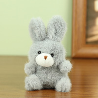 Mini porte-clés en peluche lapin ou ours, jouet en peluche doux, multicolore, cadeau de fête
