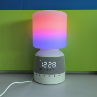 Décor à la maison diffuseur d'arôme sans eau lampe de table lever du soleil réveil bruit blanc haut-parleur BT pour cadeau horloge de bureau réveil lumière