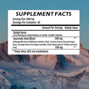 Etiqueta personalizada Shilajit resina Ashwagandha suplemento Himalayan Shilajit resina para el cuidado del envejecimiento de la piel 30g 50 días de suministro - Product Image 2