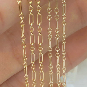 リアル14Kゴールド充填3 + 1ケーブルチェーンネックレスバルク1.68MMロングとショートチェーンロール永久ジュエリーチェーン結果卸売 - Product Image 2