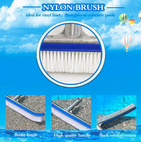 Brosse murale de luxe de 18 pouces avec dos en aluminium poli et poignée EZ Clip en forme de queue de poisson