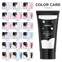JTING – kit de tubes professionnels pour extension d'ongles, 18 couleurs de gel acrylique, 60ml, construction rapide de haute qualité