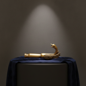 Rubinetto per Vasca da Bagno LN 69 Luxury Golden Swan, con Beccuccio in Ottone Dorato, Valvola in Ceramica, Montaggio su Piano, Termostatico a Foro Singolo - Product Image 5