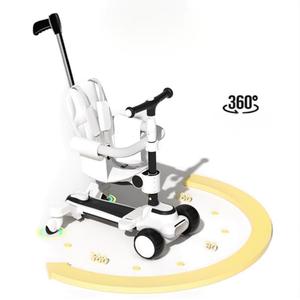 Trottinette pour enfants, trottinette pliable à trois roues pour enfants, comprend un pare-soleil et un siège de sécurité. - Product Image 5