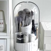 360 rotatif maquillage boîte de rangement luxe acrylique porte-brosse commode bureau organisateur multi-usages maquillage étui boîte