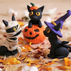 Adorno de Resina de Gatos de Halloween, Forma de Calabaza, Gato Bruja Zombi, Decoración de Interiores, Regalo de Halloween - Product Image 3