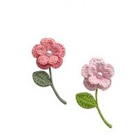 Broche personnalisée en coton tricotée à la main au crochet, motif floral Art Déco en forme de cœur, haute qualité, décoration intérieure, toutes occasions
