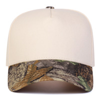 Gorra Trucker de 5 Paneles con Bordado Personalizado 3D, Diseño de Leopardo Liso, Visera Plana, Lona 100% Algodón, Bloques de Color, Estilo Béisbol