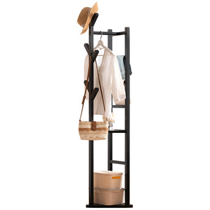 Multifunctional coat <b>rack</b>, floor-standing <b>clothes</b> <b>rack</b>, household standing <b>clothes</b> <b>rack</b>, bedroom floor stand, simple and - Product Image 5