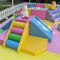 Équipement de parc d'attractions intérieur pour tout-petits, piscine à balles pour fête d'anniversaire d'enfants avec toboggan et blocs EPP souples