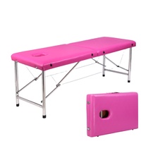 Table de massage du visage portable de luxe moderne Mobilier de salon spa en cuir synthétique pour chambre et salon à usage médical