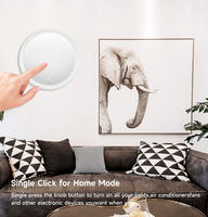 Bouton de Commande Intelligent Sans Fil Tuya Zigbee Contrôlé par Application, à Piles, RGB, Gradateur, Interrupteur de Scène, Pression Unique Marche/Arrêt, Longue Durée, pour la Maison