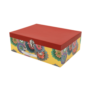 Customization Gift Box Packaging Suitcase Metal Handle Gift Box With Metal Lock