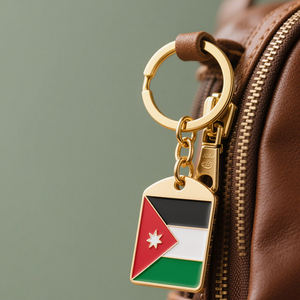 Llaveros <span class=keywords><strong>Jordan</strong></span> con Bandera de Petra, Llaveros de Metal con Bandera del Mar Muerto, Regalos de Vacaciones de Oriente Medio, Venta Al por Mayor a Granel Disponible - Product Image 5