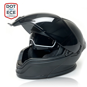 Casco de Motocicleta Modular Abatible DOT&ECE de Personalización Rápida, Doble Visera, Protección Facial Completa, Carcasa Ligera de ABS - Product Image 1