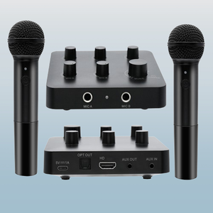 Sistema <span class=keywords><strong>de</strong></span> Micrófono Inalámbrico Dinámico UHF <span class=keywords><strong>de</strong></span> 16 Canales con Mezclador <span class=keywords><strong>de</strong></span> Karaoke, Reproductor <span class=keywords><strong>de</strong></span> Blu-Ray HDTV, Receptor <span class=keywords><strong>para</strong></span> Portátil y iPad (Alcance <span class=keywords><strong>de</strong></span> 30 Metros) - Product Image 1