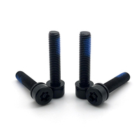 Vis torx de sécurité à six lobes, vis de machine noire, vis torx à tête plate