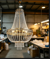 Lustre LED moderne doré pour mariage, suspension décorative, vente directe usine RHD