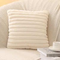 Nordic Cream Ins Style taie d'oreiller en peluche de lapin de couleur unie simple canapé chambre et maison/hôtel utiliser taie d'oreiller