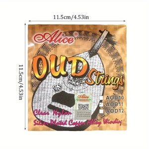 AOD12 OUD <strong>Strings</strong> Transparent Nylon Plain <strong>Strings</strong> Silvery-plated Copper Alloy Wound <strong>Strings</strong> -Warm and Mellow Tone - Product Image 2