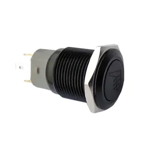 Hotsale 16mm 1NO1NC Latching Switch Button with Illuminated Customization Symbol LED 12V Seat Heating Metal Push Button Switch