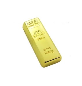 ของขวัญส่งเสริมการขายธนาคารของขวัญส่งเสริมการขายโลหะทองแท่ง/อิฐทอง usb แฟลชไดรฟ์ปากกา 8gb 16gb 32gb