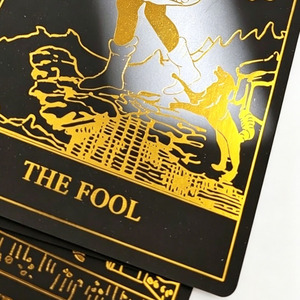 Coffret cadeau de cartes de tarot originales <span class=keywords><strong>pour</strong></span> débutants, 78 cartes de tarot avec surface en feuille d'or et guide d'instructions - Product Image 2