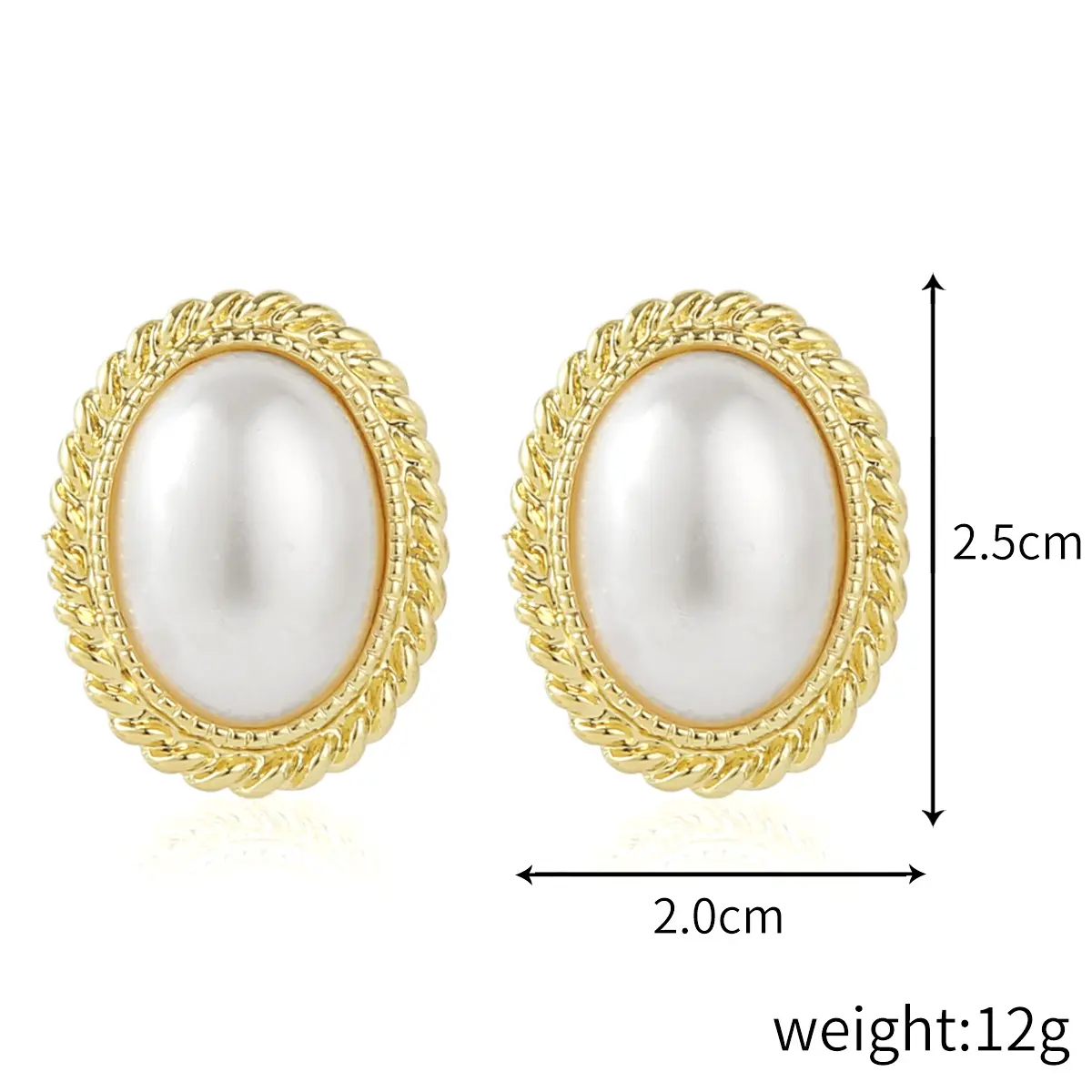 Retro imitation natural freshwater pearl simple temperament earrings high-end pearl earrings for women