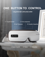 Masseur oculaire intelligent Bluetooth avec écran LCD Appareil de massage oculaire chaud électrique avec compression de la chaleur-Compresse chaude