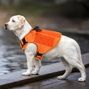Rompi Harness anjing tugas berat, rompi anjing taktis dapat disesuaikan dengan pegangan tanpa tarikan untuk anjing besar - Product Image 5