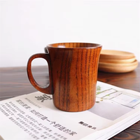 Tasse en bois rétro, bois de datte rouge naturel, tasse à thé et à café pour la maison, la restauration, la table, cadeau