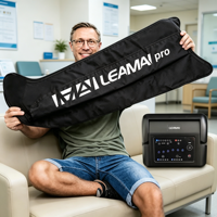 Bottes de récupération lymphatique à compression d'air à 6 chambres pour jambes, pour l'œdème avancé et les douleurs musculaires