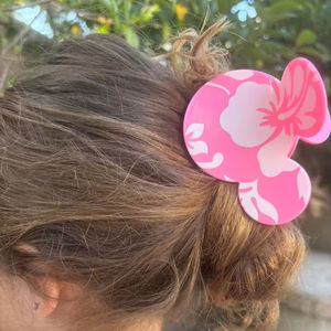 Benutzer definierte rosa hawaiian ische Maus Klaue Haarschmuck für Mädchen Sommer Acetat Material - Product Image 3