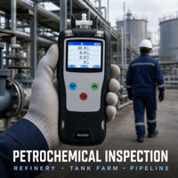 Détecteur de gaz multi-gaz portable 4-en-1 certifié ATEX, industriel, haute précision, H2S O2 CO LEL, avec alarme sonore, lumineuse et vibrante
